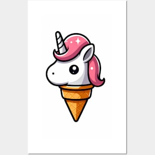 Unicone Funny Pun For Unicorn Lover And Ice Cream Lover Posters and Art